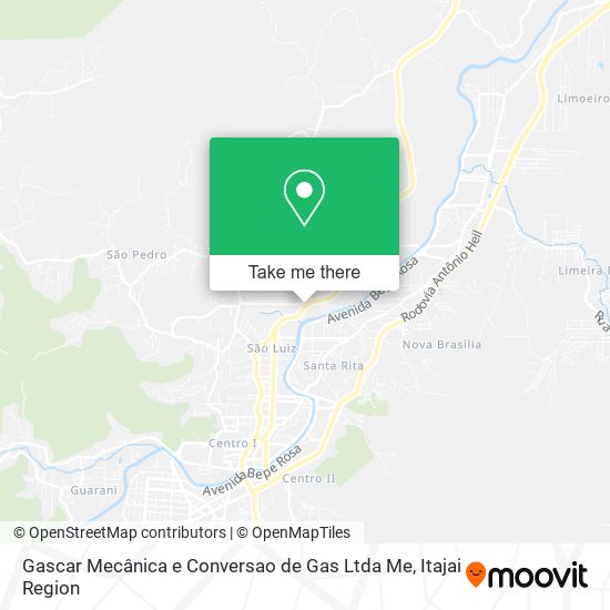 Mapa Gascar Mecânica e Conversao de Gas Ltda Me