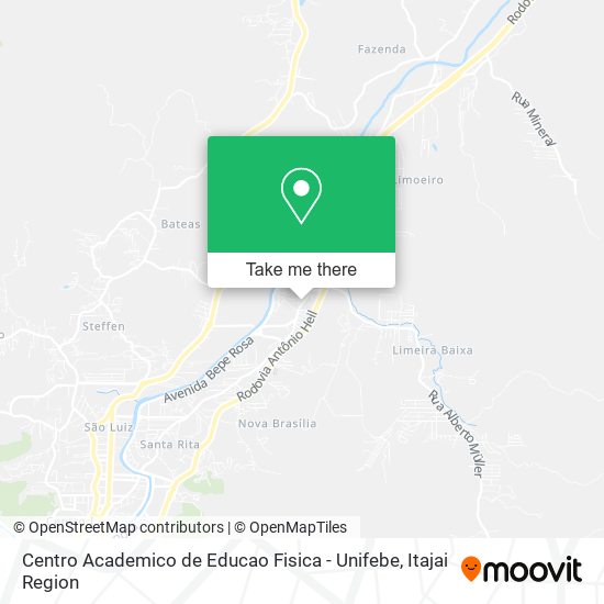 Mapa Centro Academico de Educao Fisica - Unifebe