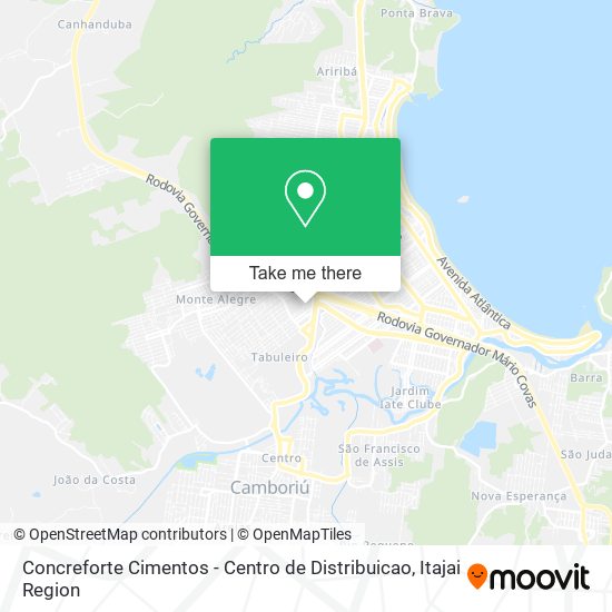 Mapa Concreforte Cimentos - Centro de Distribuicao