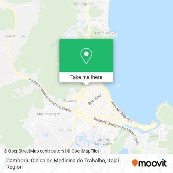 Mapa Camboriu Clnica de Medicina do Trabalho