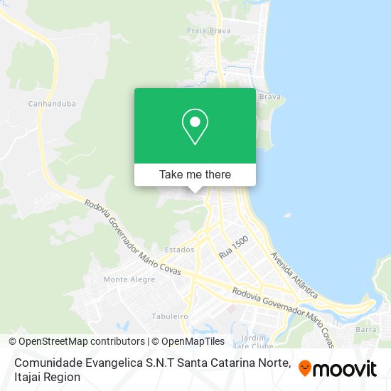 Mapa Comunidade Evangelica S.N.T Santa Catarina Norte