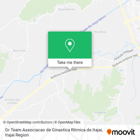 Mapa Gr Team Associacao de Ginastica Ritmica de Itajai