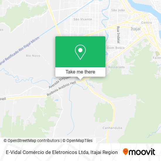 E-Vidal Comércio de Eletronicos Ltda map