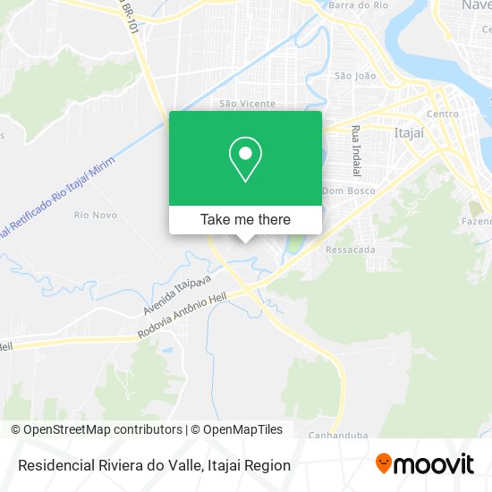 Residencial Riviera do Valle map