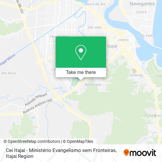 Cei Itajaí - Ministério Evangelismo sem Fronteiras map