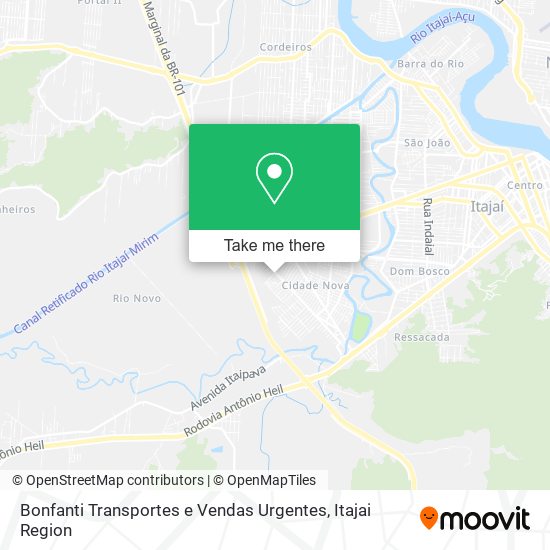 Bonfanti Transportes e Vendas Urgentes map