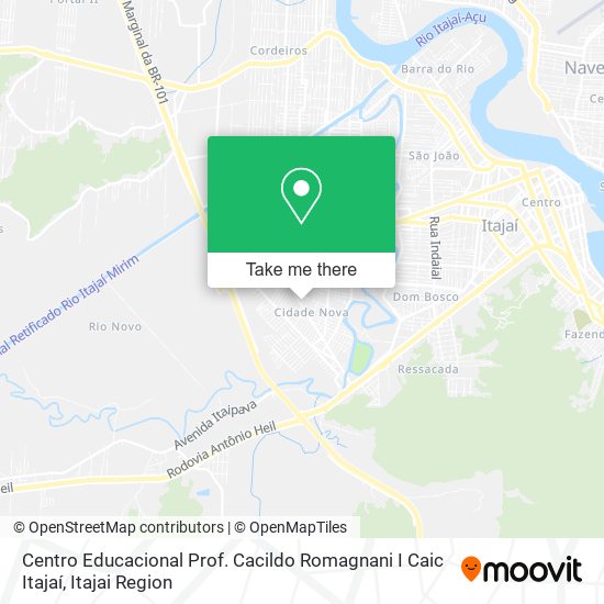 Centro Educacional Prof. Cacildo Romagnani I Caic Itajaí map