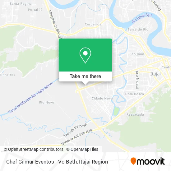 Chef Gilmar Eventos - Vo Beth map