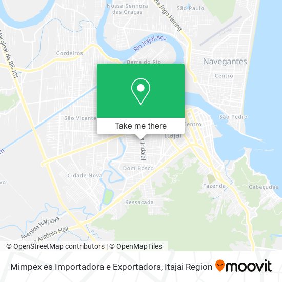Mimpex es Importadora e Exportadora map