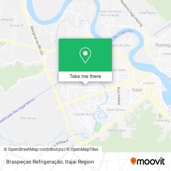 Braspeças Refrigeração map