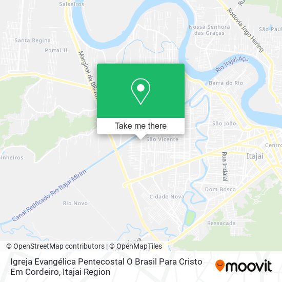 Igreja Evangélica Pentecostal O Brasil Para Cristo Em Cordeiro map