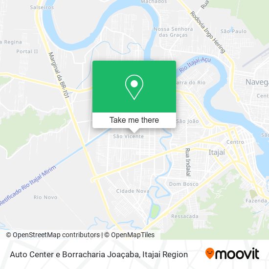 Mapa Auto Center e Borracharia Joaçaba