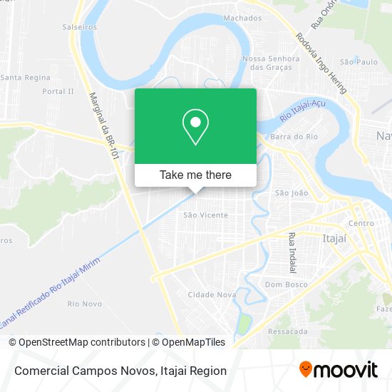 Comercial Campos Novos map