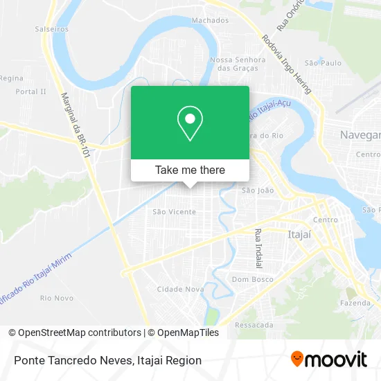 Mapa Ponte Tancredo Neves