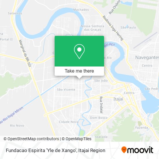 Mapa Fundacao Espirita 'Yle de Xango'