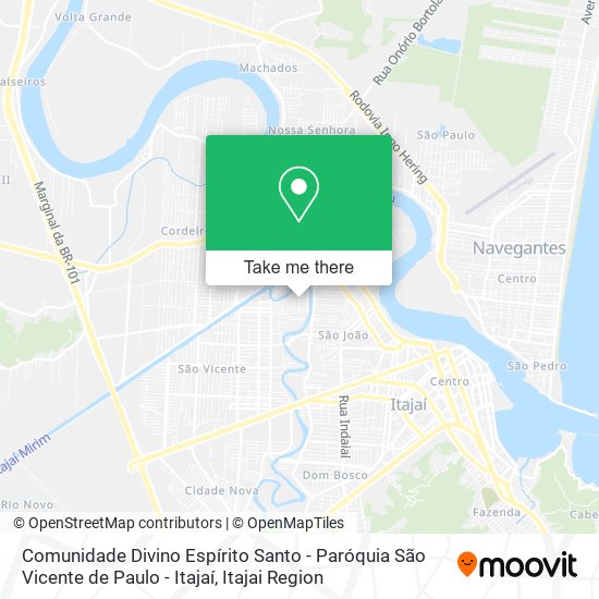Comunidade Divino Espírito Santo - Paróquia São Vicente de Paulo - Itajaí map