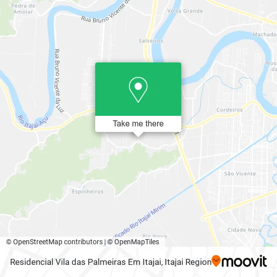 Residencial Vila das Palmeiras Em Itajai map