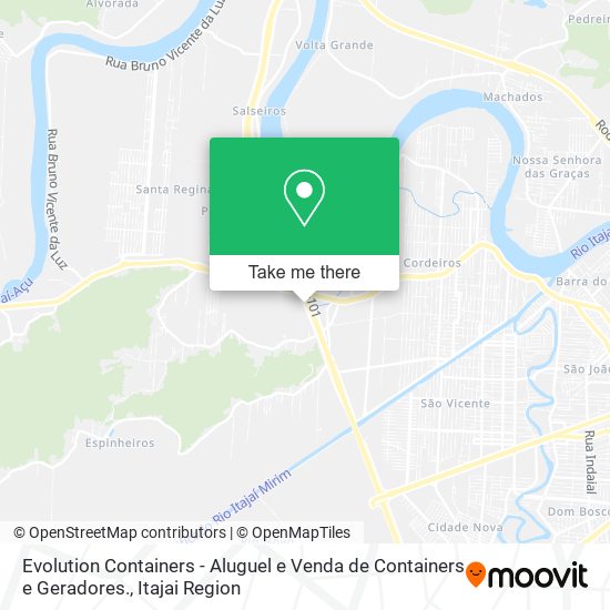 Mapa Evolution Containers - Aluguel e Venda de Containers e Geradores.