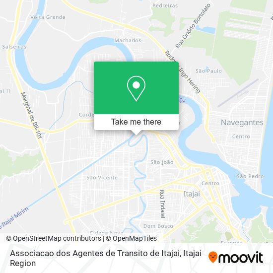 Mapa Associacao dos Agentes de Transito de Itajai