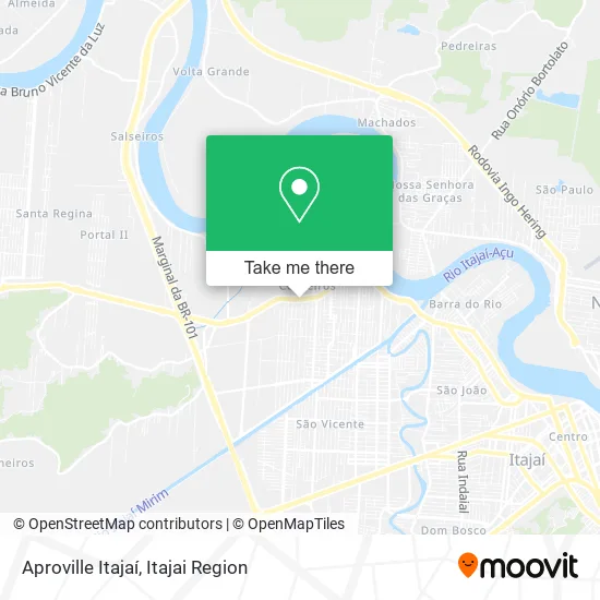 Aproville Itajaí map