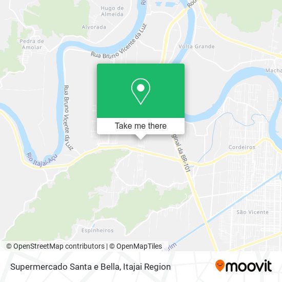 Mapa Supermercado Santa e Bella