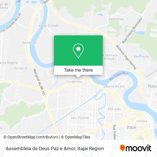 Assembleia de Deus Paz e Amor map