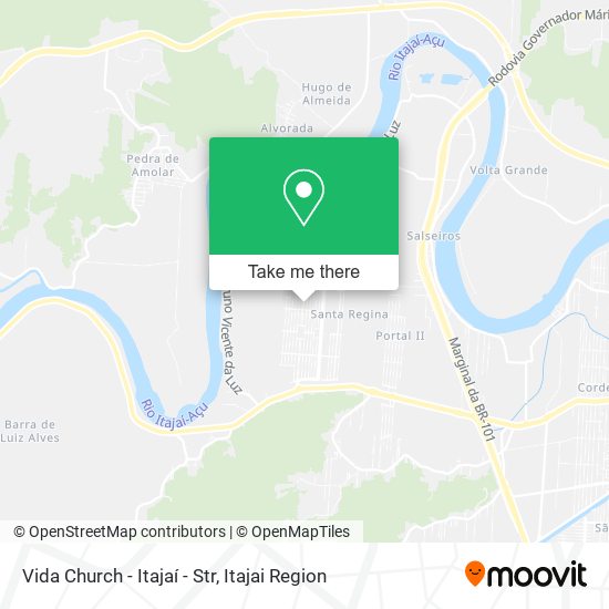 Vida Church - Itajaí - Str map