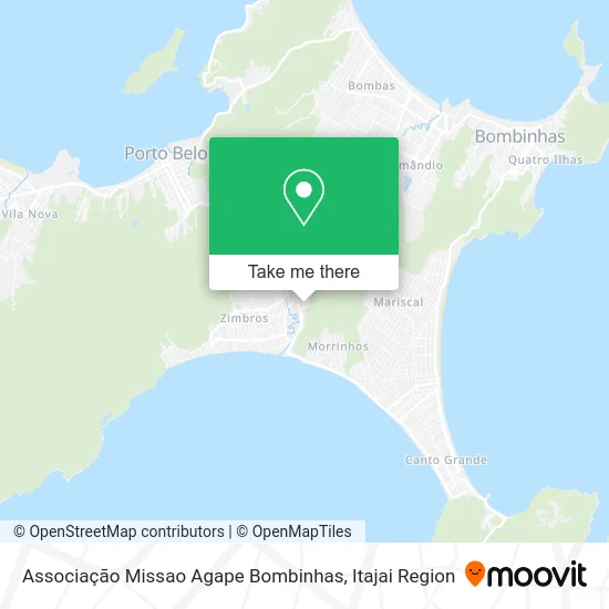 Associação Missao Agape Bombinhas map