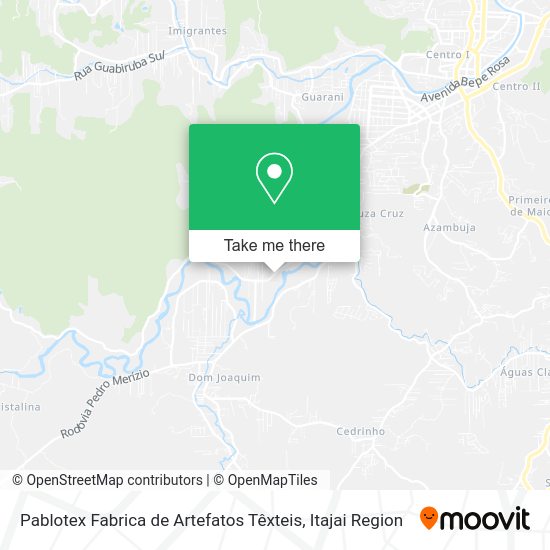 Pablotex Fabrica de Artefatos Têxteis map