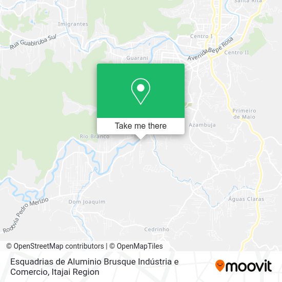 Esquadrias de Aluminio Brusque Indústria e Comercio map