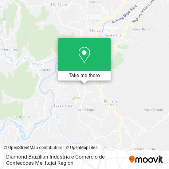 Diamond Brazilian Indústria e Comercio de Confeccoes Me map