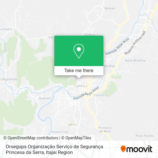 Orsegups Organização Serviço de Segurança Princesa da Serra map