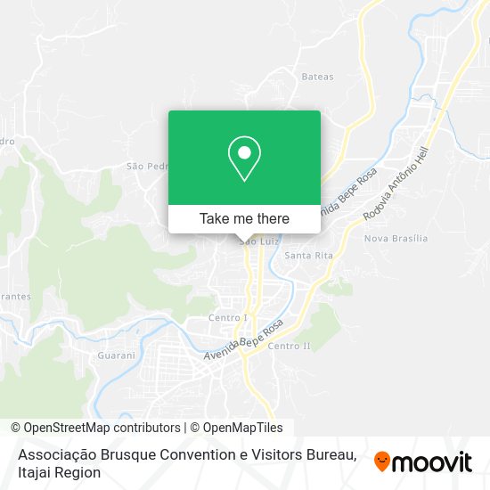 Associação Brusque Convention e Visitors Bureau map