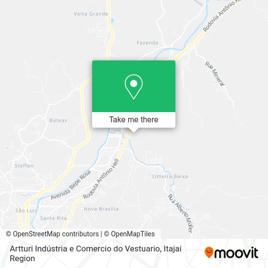 Artturi Indústria e Comercio do Vestuario map
