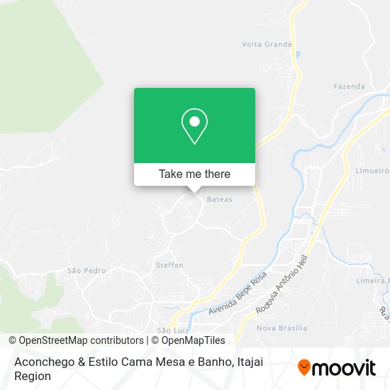Aconchego & Estilo Cama Mesa e Banho map