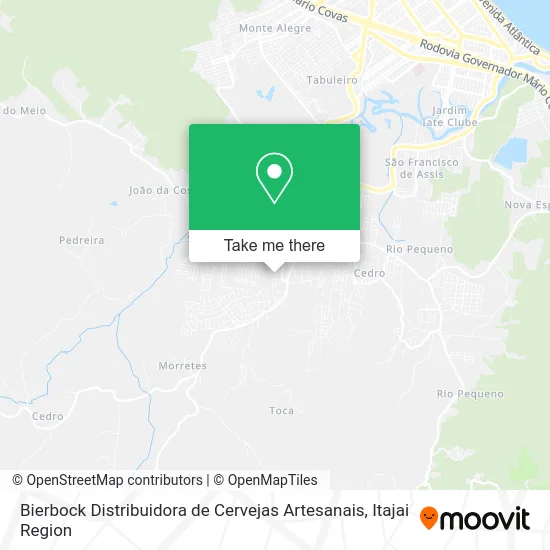 Bierbock Distribuidora de Cervejas Artesanais map