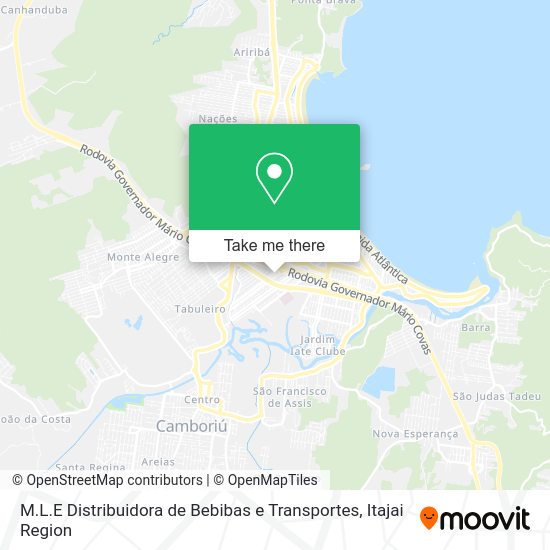 M.L.E Distribuidora de Bebibas e Transportes map