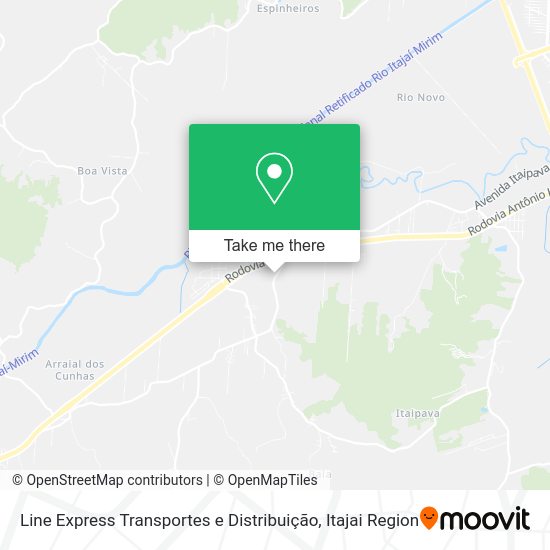 Line Express Transportes e Distribuição map