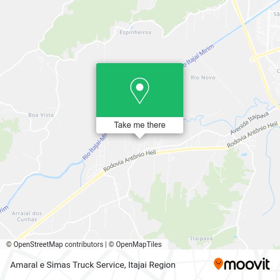Amaral e Simas Truck Service map
