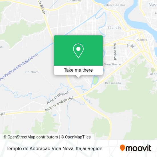 Templo de Adoração Vida Nova map