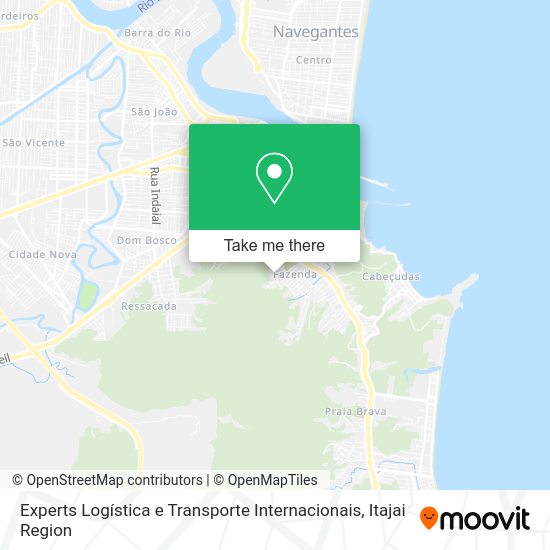 Experts Logística e Transporte Internacionais map