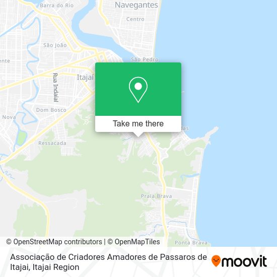Associação de Criadores Amadores de Passaros de Itajai map