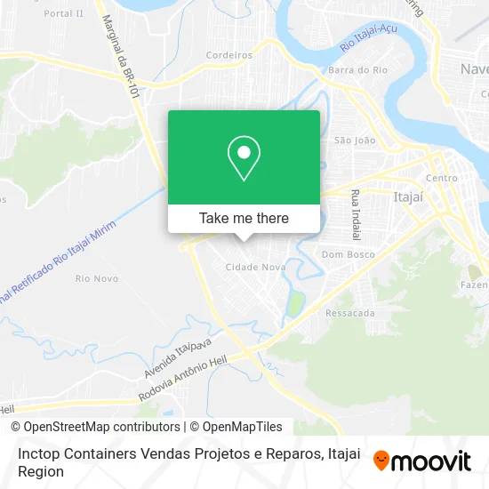 Inctop Containers Vendas Projetos e Reparos map