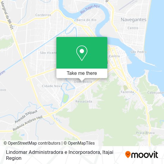 Lindomar Administradora e Incorporadora map