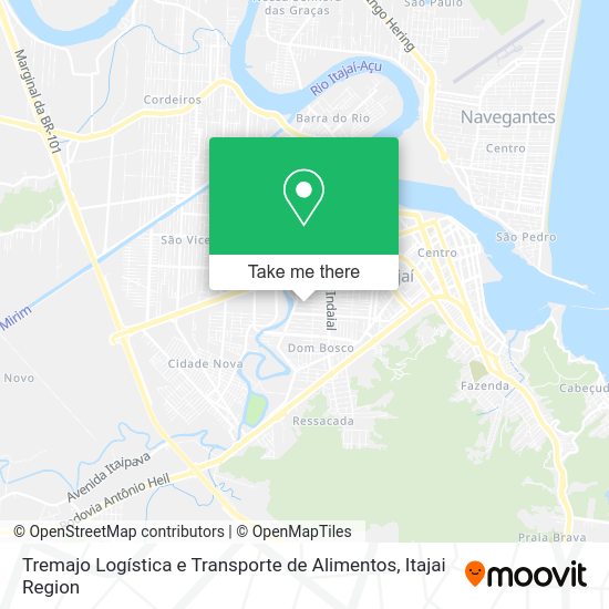Tremajo Logística e Transporte de Alimentos map