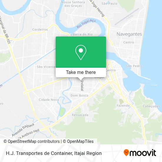 H.J. Transportes de Container map