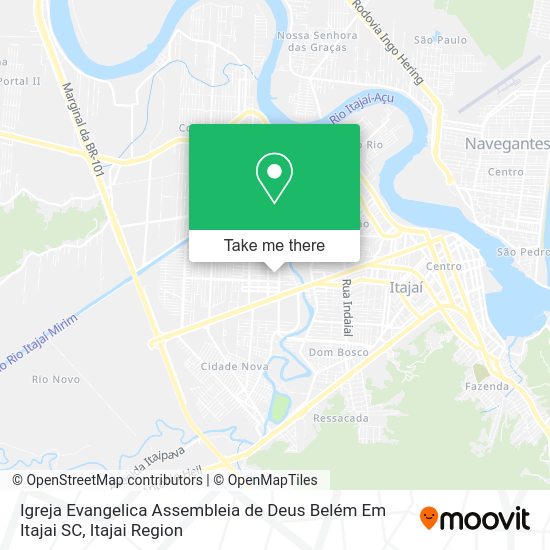 Igreja Evangelica Assembleia de Deus Belém Em Itajai SC map