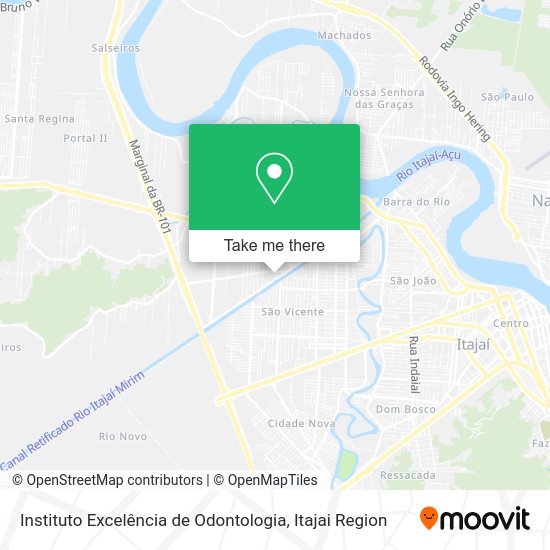 Instituto Excelência de Odontologia map