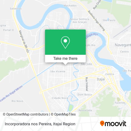 Incorporadora nos Pereira map