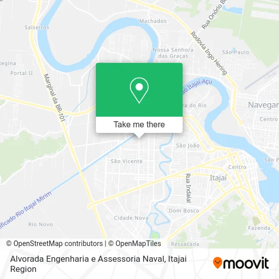 Mapa Alvorada Engenharia e Assessoria Naval
